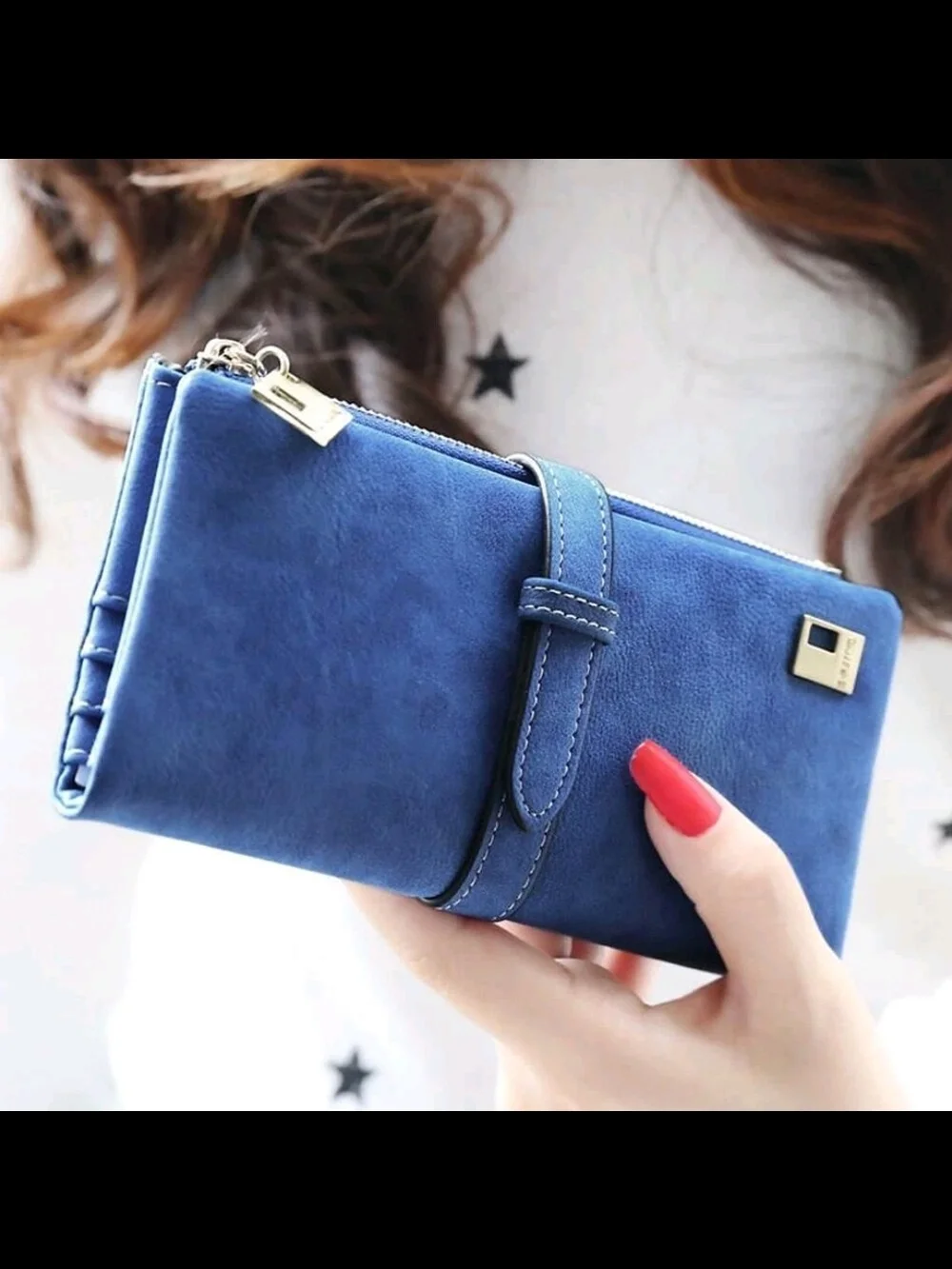 Elegant Blue Women's Wallet - Chic Everyday Clutch